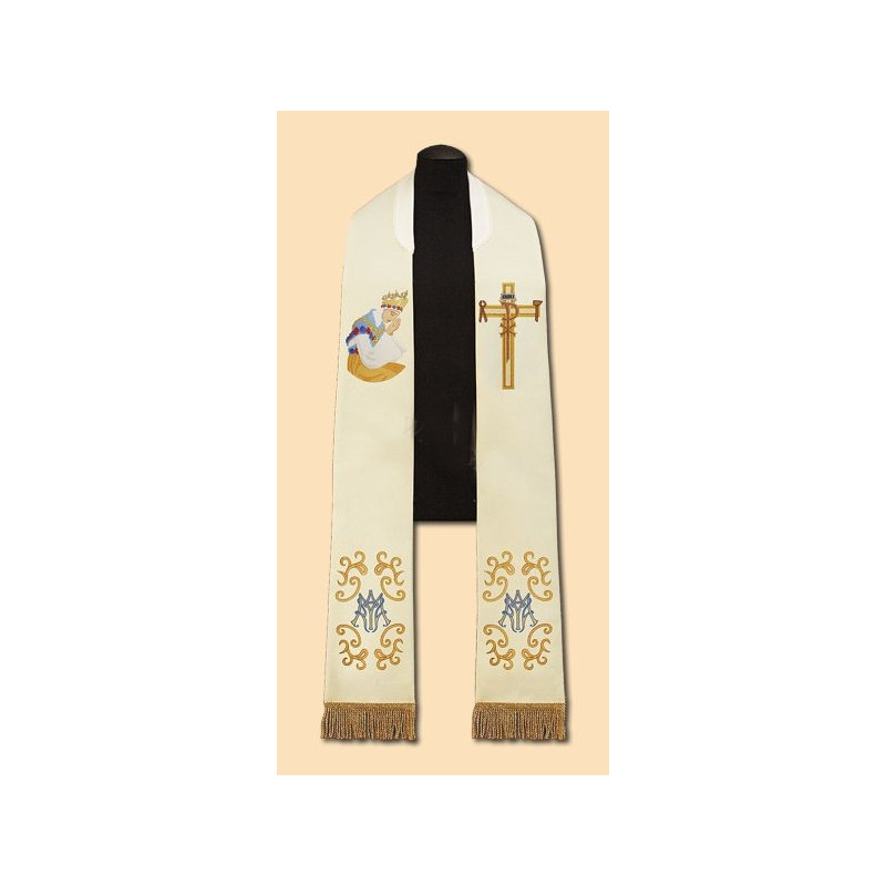 Stole with the image of MB from La Salette - Best Catholic Shop