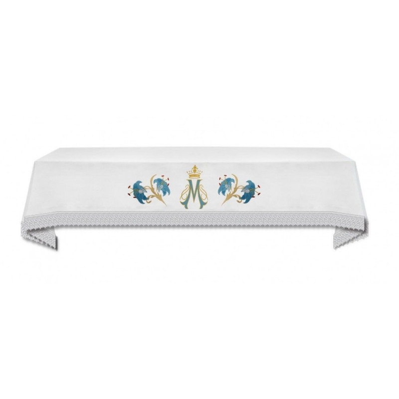 Embroidered altar tablecloth - Marian pattern (20) - Best Catholic Shop