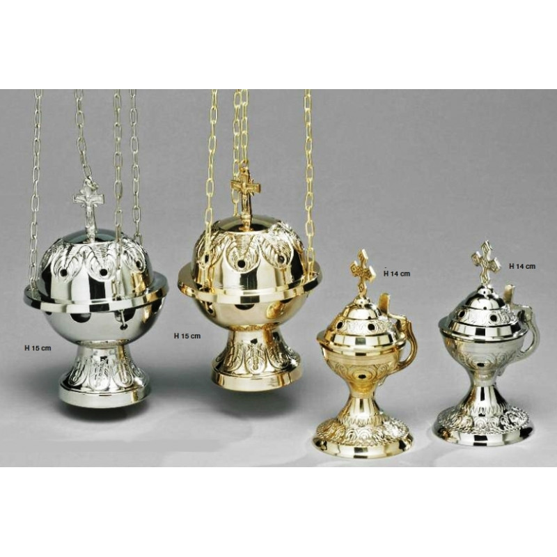 Silver set - boat + thurible (5) - Best Catholic Shop