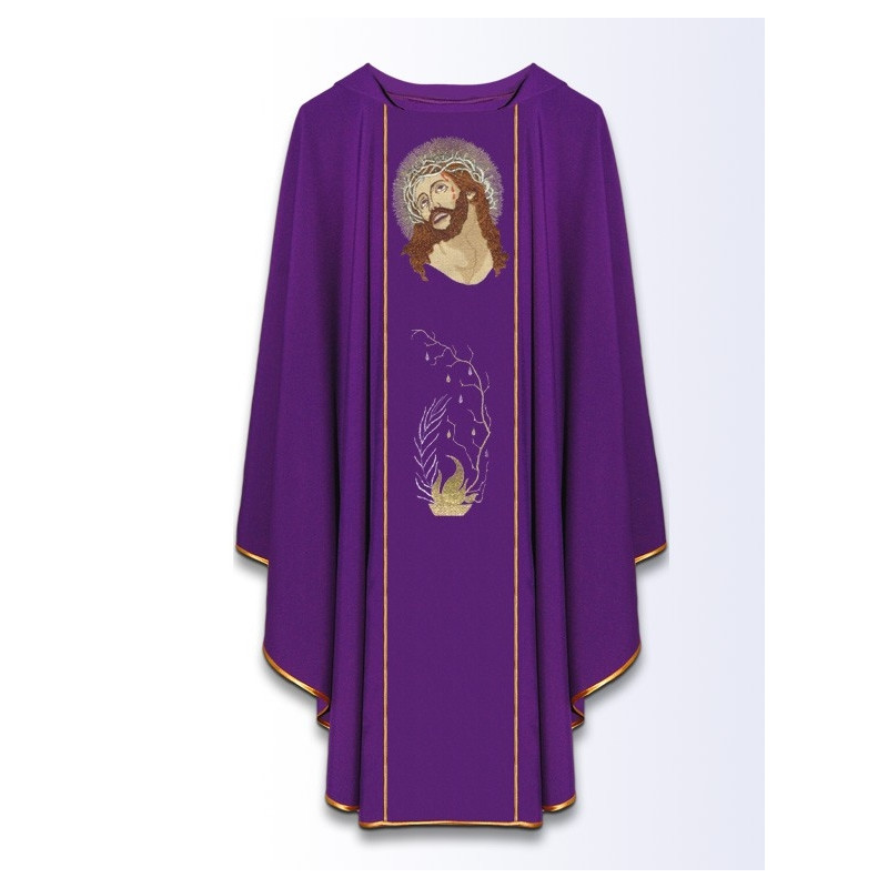 Violet chasuble - crown of thorns (400) - Best Catholic Shop
