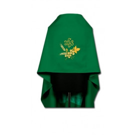 Green IHS embroidered veil