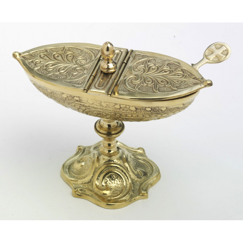 Thurible + boat + spoon - gold set - Best Catholic Shop