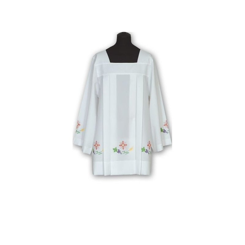 Embroidered georgette surplice (3) - Best Catholic Shop