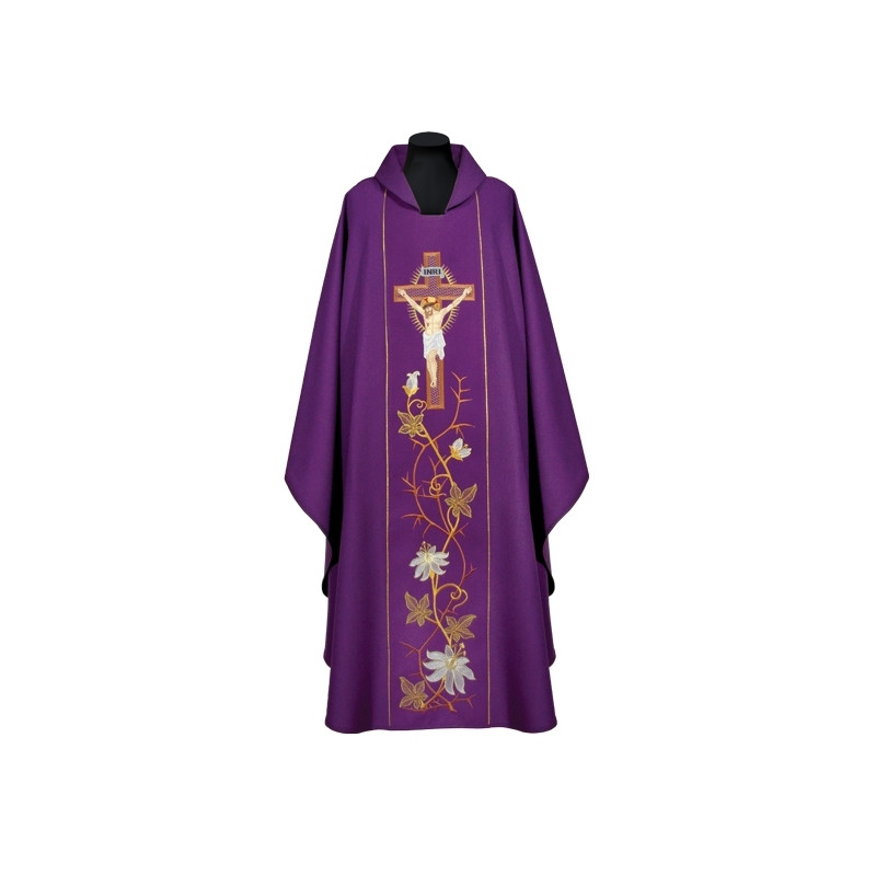 Richly embroidered chasuble (001A) - Best Catholic Shop