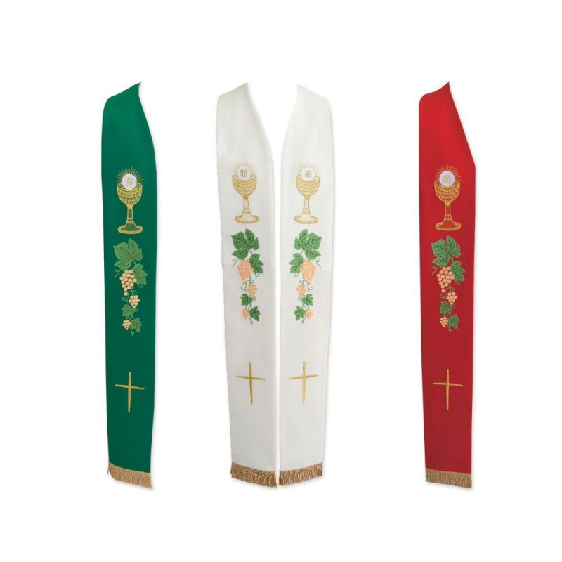 Eucharistic priest stole - 3 colors - Best Catholic Shop
