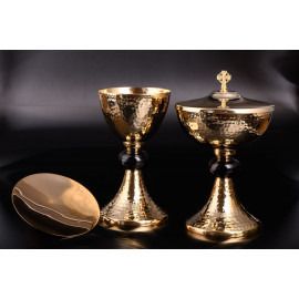 Set of chalice + ciborium + paten (17)