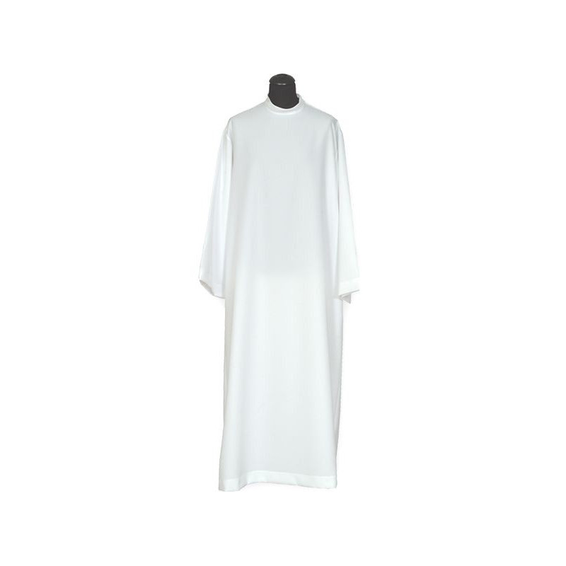 Alb in georgette with pleats (zip-fastener on the shoulder) - 176 cm - Best Catholic Shop