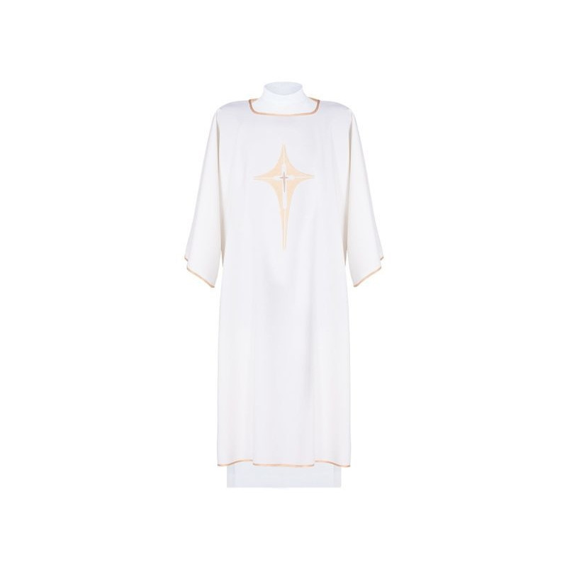 Ecru Dalmatics - cross motif (11) - Best Catholic Shop