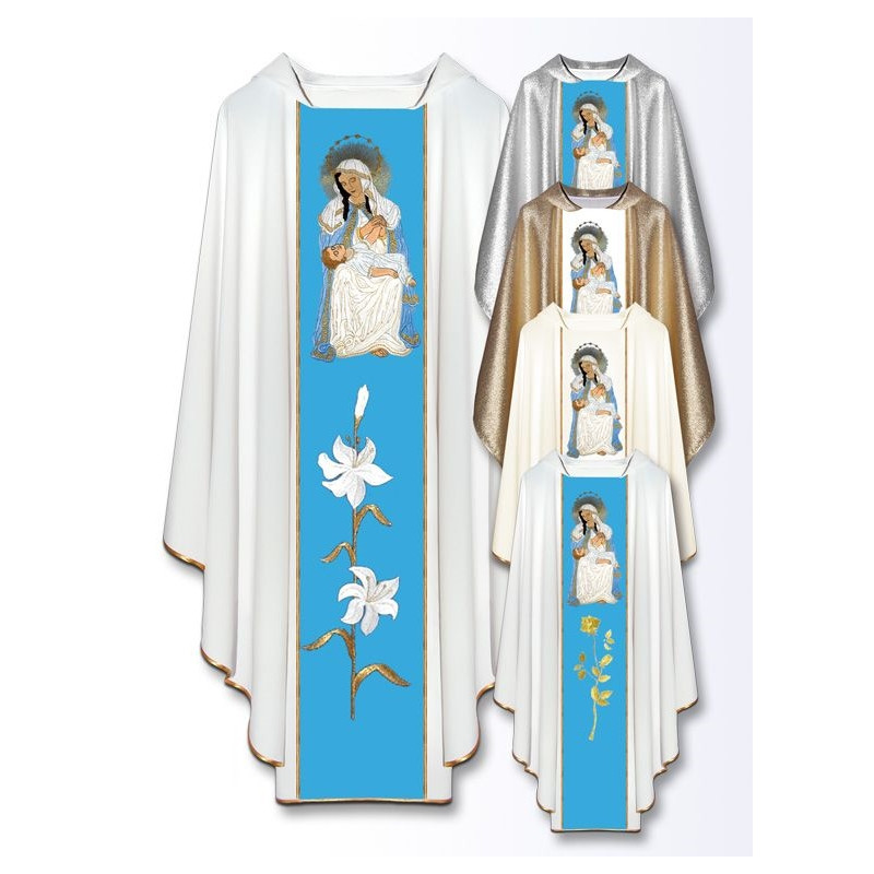 Chasuble with an embroidered image - Mother of God of Puerto Rico - Best Catholic Shop