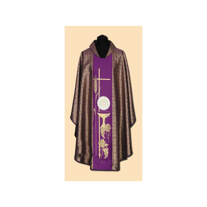 Purple chasuble + gold ornament (54A) - Best Catholic Shop