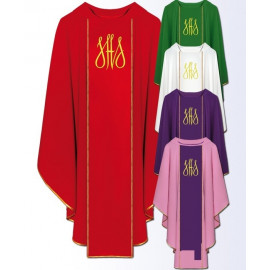 Chasuble with IHS embroidered belt (802)