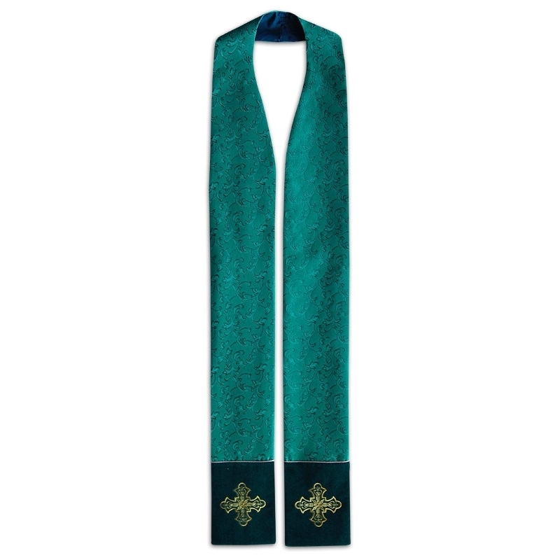 Priest's stole - damask fabric - Best Catholic Shop