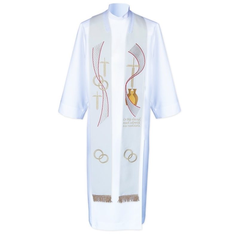 Embroidered wedding stole (1) - Best Catholic Shop