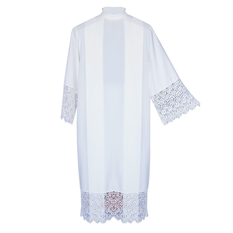 Priest alb with guipure - Best Catholic Shop