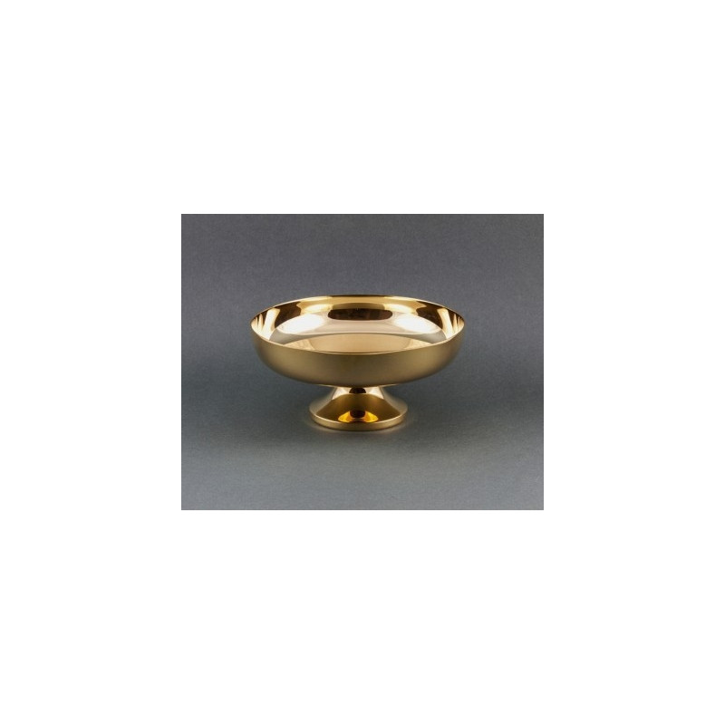 Paten for concelebration brass gilded brass, 15 cm diameter - Best Catholic Shop