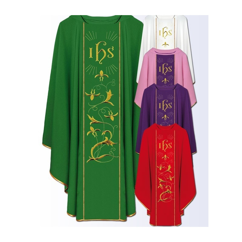 Chasuble with computer-embroidered belt (616) - Best Catholic Shop