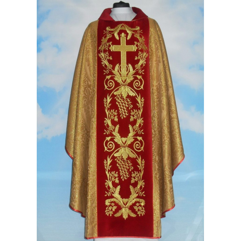 Chasuble rosette - wide embroidered belt (13) - Best Catholic Shop