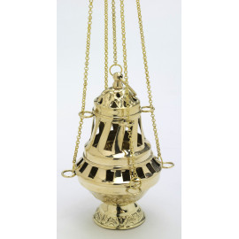 Brass thurible with steel coating - 16 cm