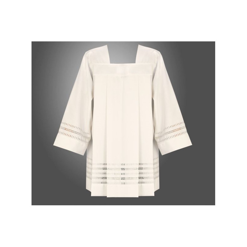 Surplice with hemstitch - hand made (d11) - Best Catholic Shop