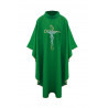 Chasuble with a cross - green - Image 1