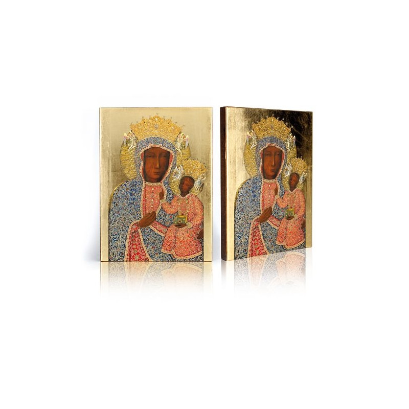 Icon of Our Lady of Częstochowa in a pearl dress - Best Catholic Shop