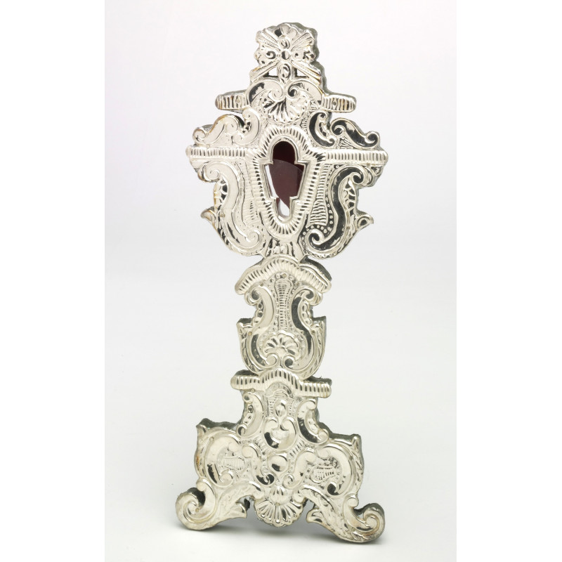 Silver reliquary on wood - 40 cm - Best Catholic Shop