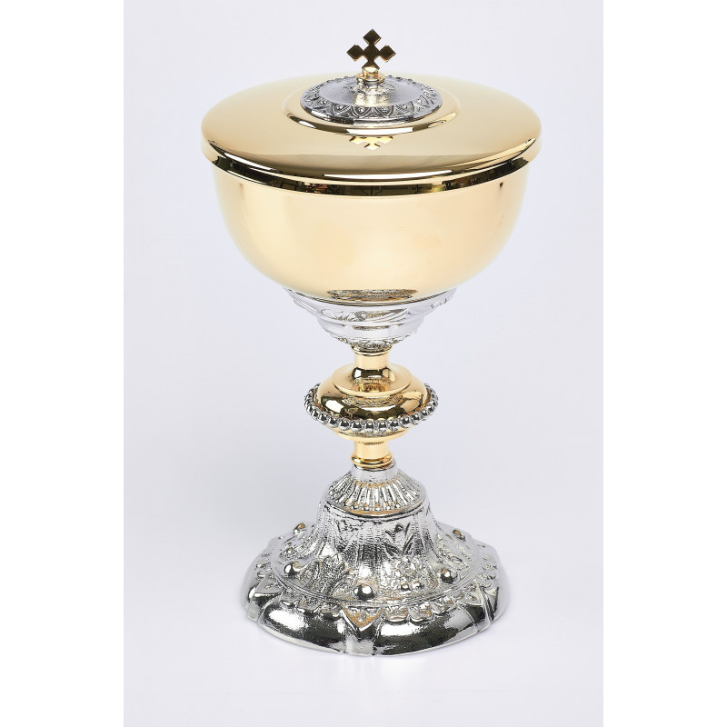 Ciborium of gold and silver - 26 cm (5) - Best Catholic Shop