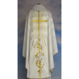 Wedding chasuble with a wide waist