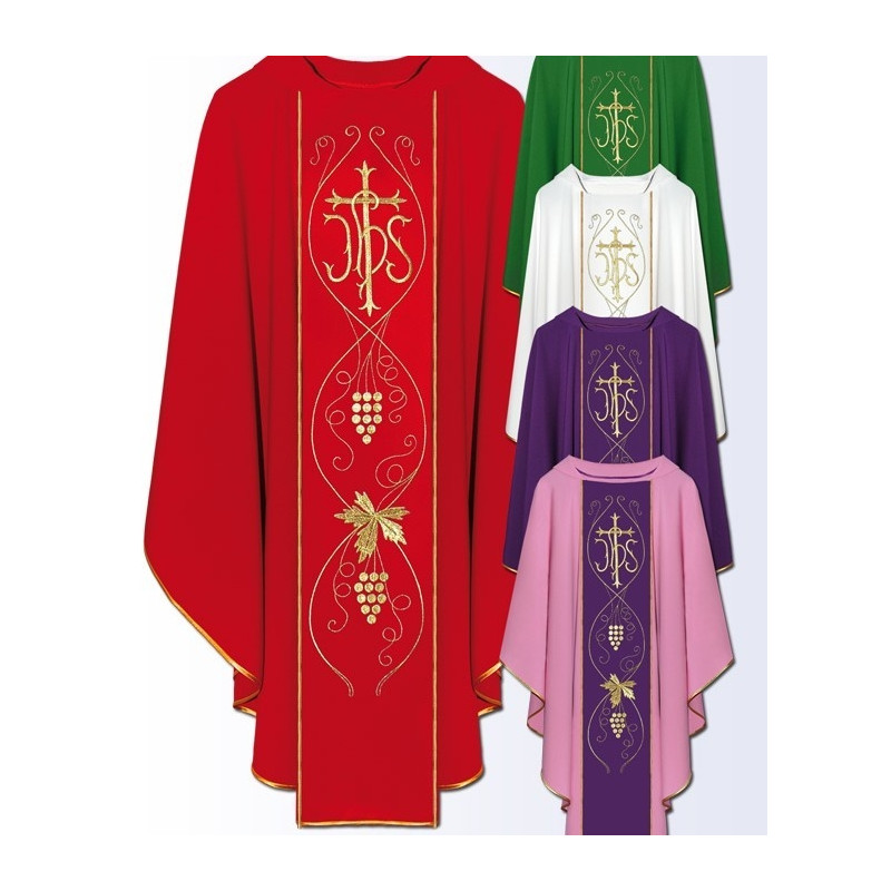 Chasuble with computer-embroidered belt (627) - Best Catholic Shop