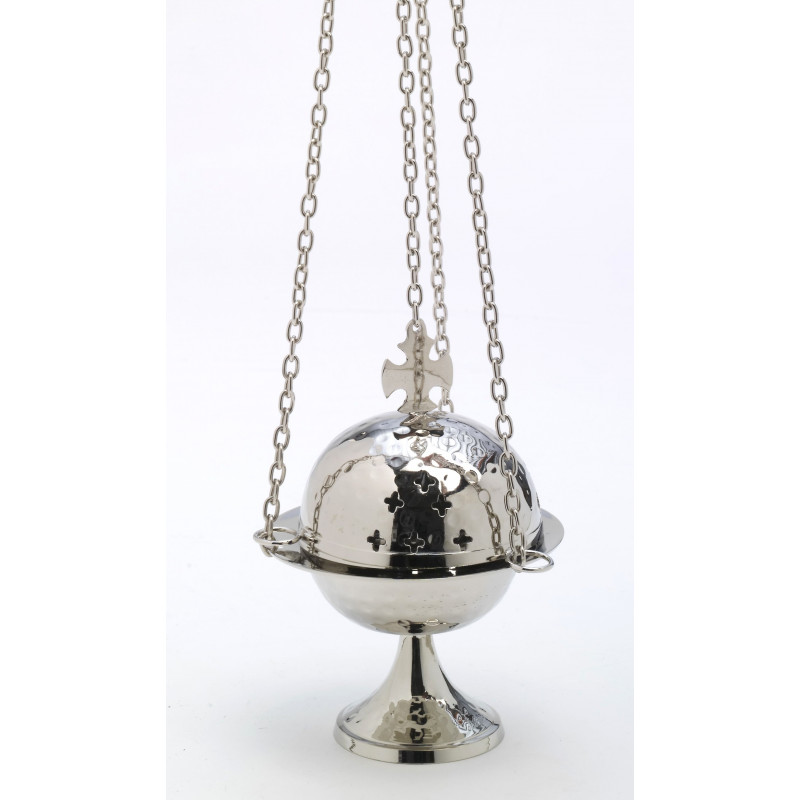 Nickel-plated thurible - 15 cm - Best Catholic Shop