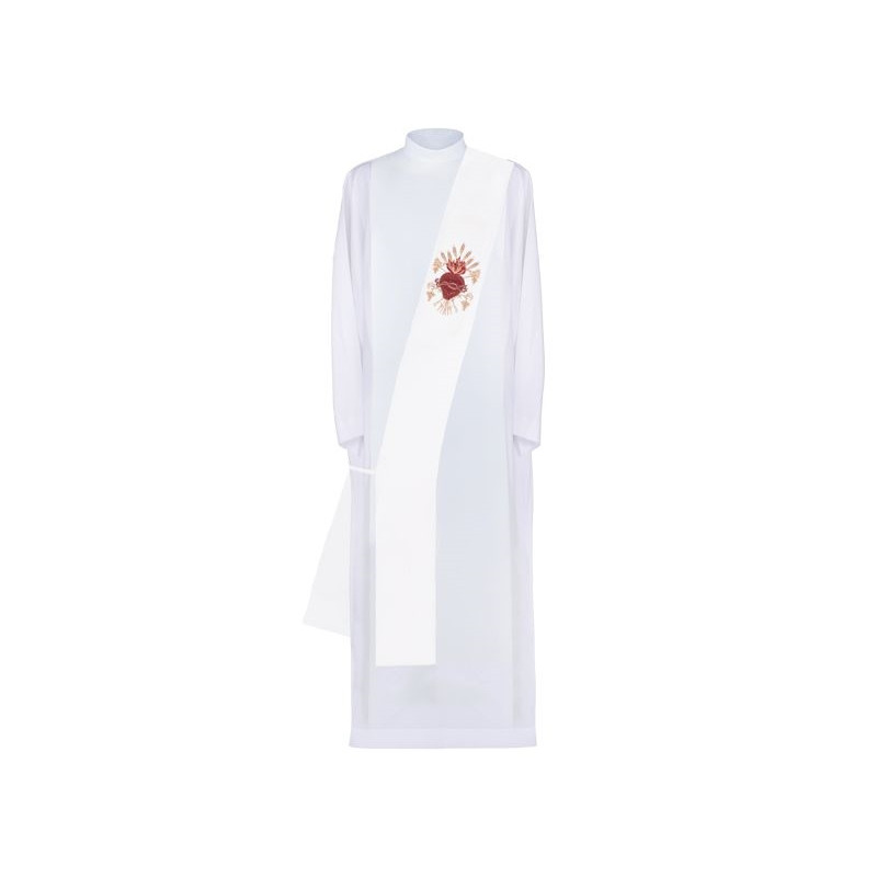 Deacon's embroidered stole Heart of Jesus (4) - Best Catholic Shop