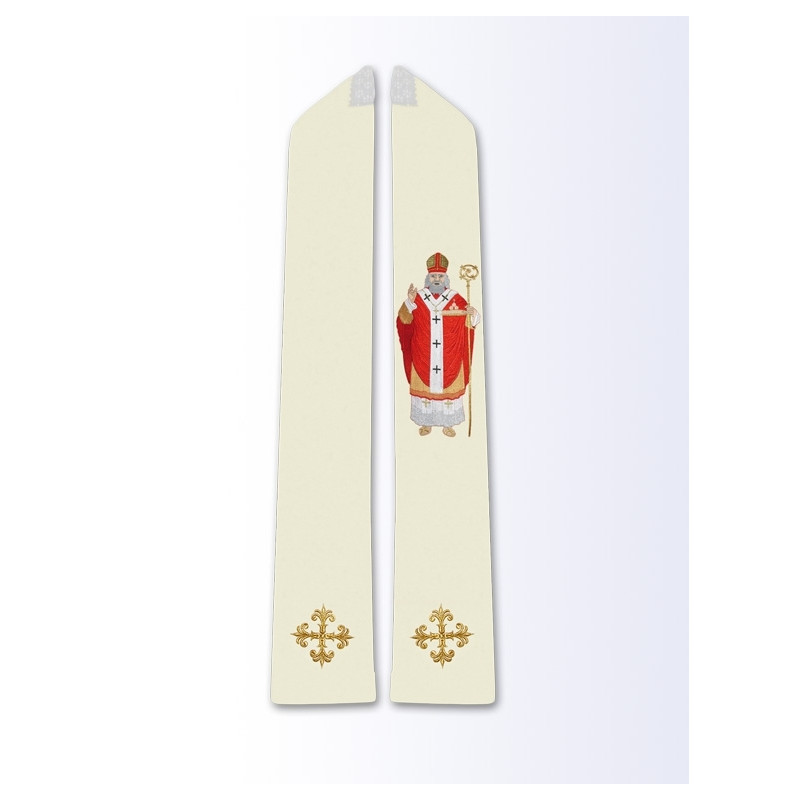 Stole with the image of St. Nicolas - Best Catholic Shop