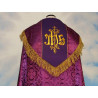 Embroidered cope - IHS violet - rosette (1) - Image 2