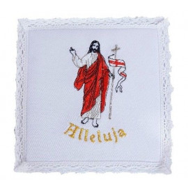 Pall white cotton - Christ is Risen - Hallelujah