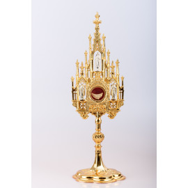 Neo-Gothic monstrance 40 cm - per host Ø 3 cm