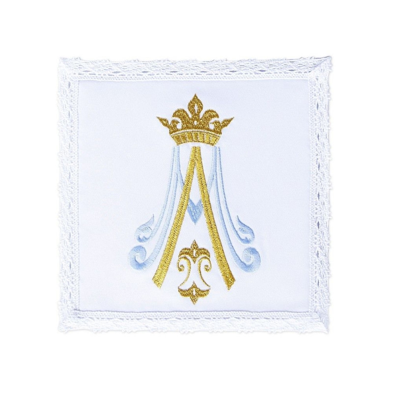 Chalice linen with Marian design - 100% cotton (9) - Best Catholic Shop