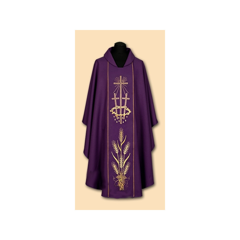 Chasuble embroidered with crosses - Best Catholic Shop