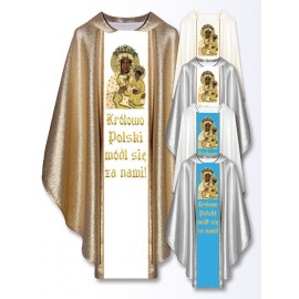 Embroidered chasuble - MB Częstochowska with inscription (23)