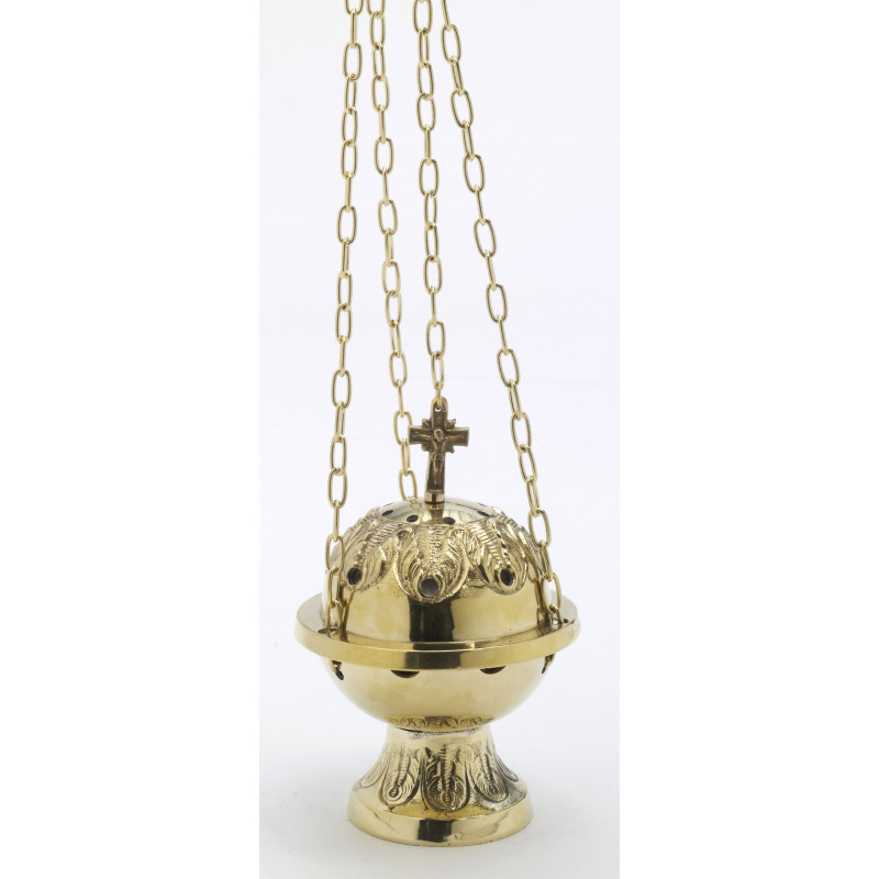 Set of golden thurible + boat (5) - Best Catholic Shop
