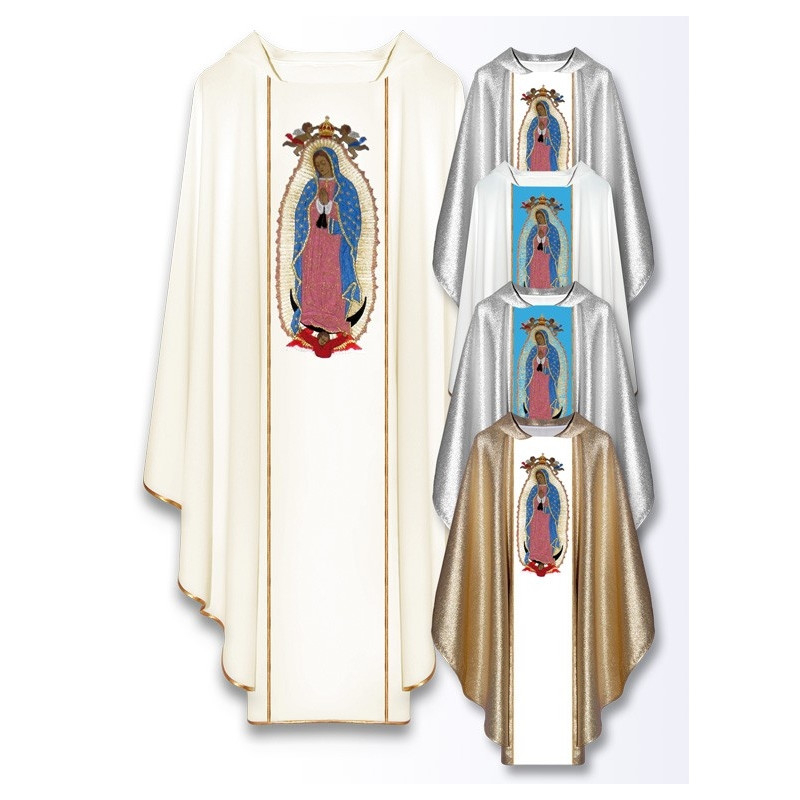 Marian chasuble with the MB from Guadalupe (516) - Best Catholic Shop