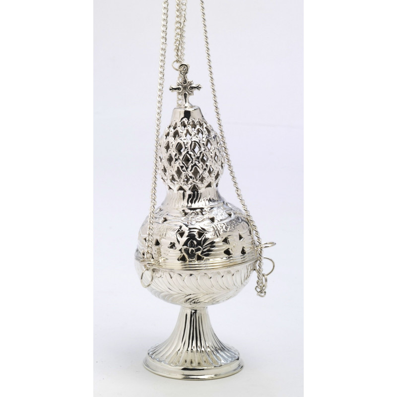 Silver-plated thurible - 26 cm - Best Catholic Shop