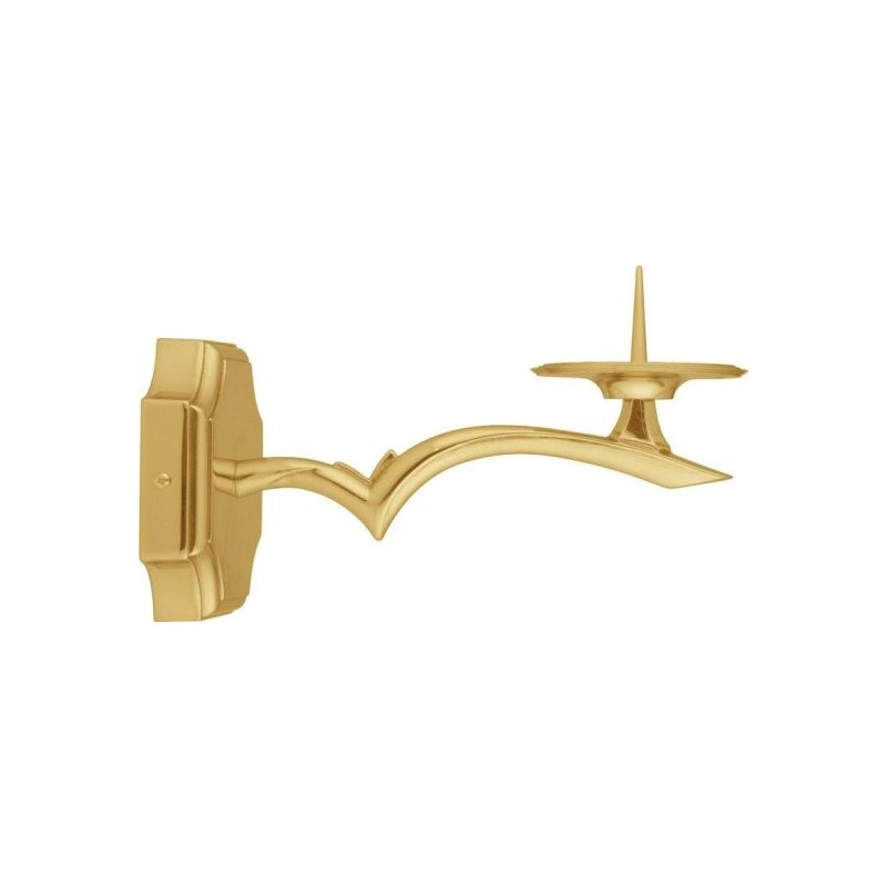Brass Wall Sconce for Candle Light — Medium, 20 × 12 cm