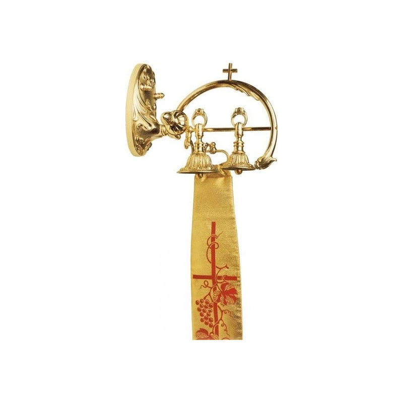 Two-tone brass sanctuary bell with a polished finish