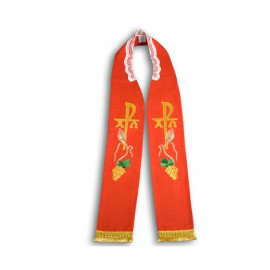Embroidered priest's stole - red (18)