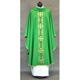 Chasuble belt with crosses - green