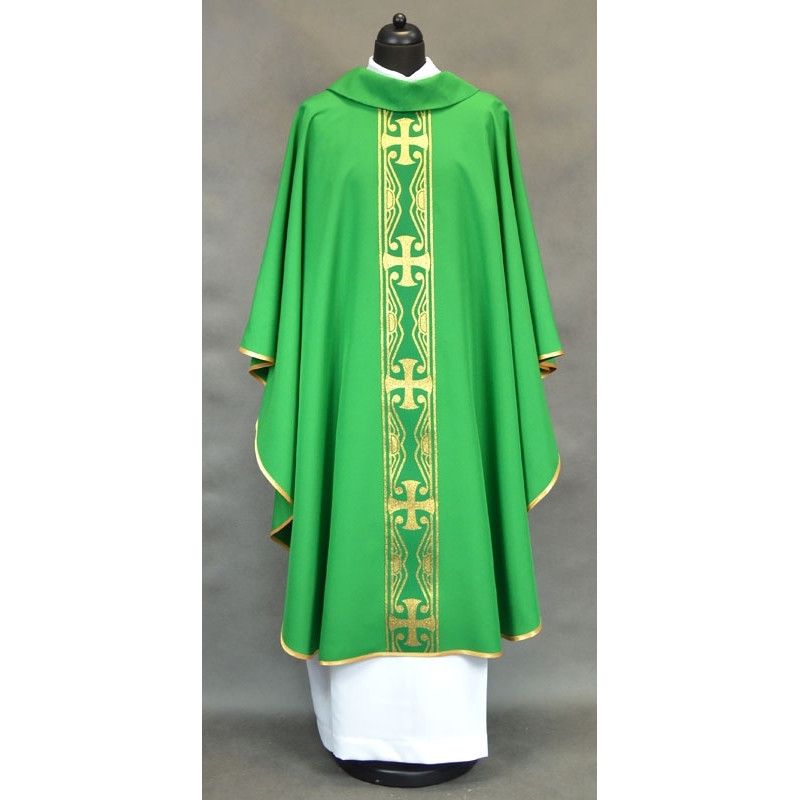 Chasuble belt with crosses - green - Best Catholic Shop