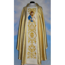 Chasuble Good Shepherd - gold (1) - Priest Anniversary Gifts