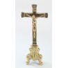 Altar cross + 2 candlesticks - Image 1