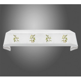 Embroidered altar tablecloth - Alpha and Omega