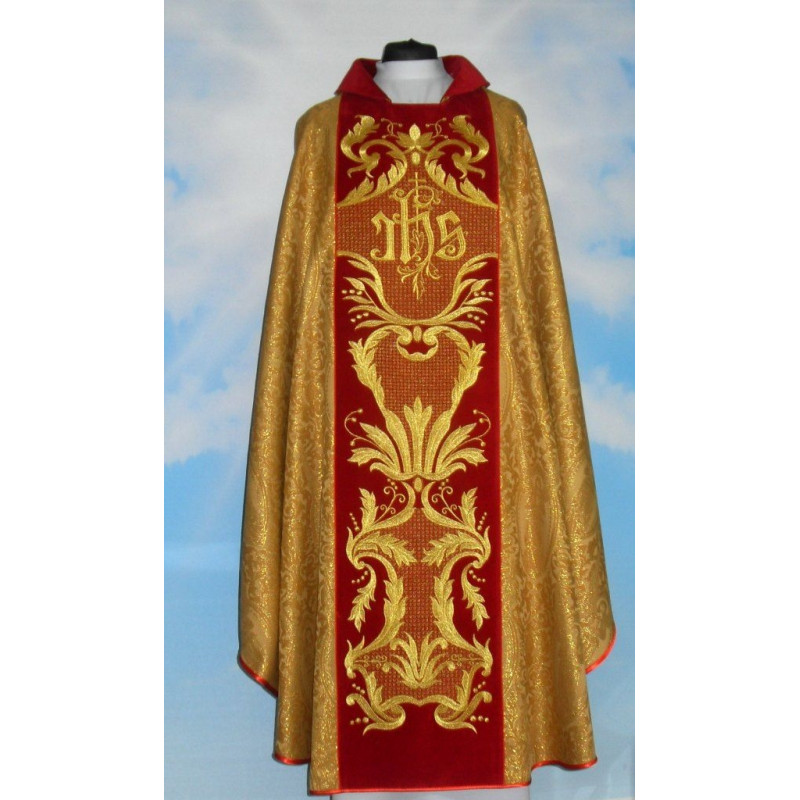 Chasuble rosette - wide embroidered belt (14) - Best Catholic Shop